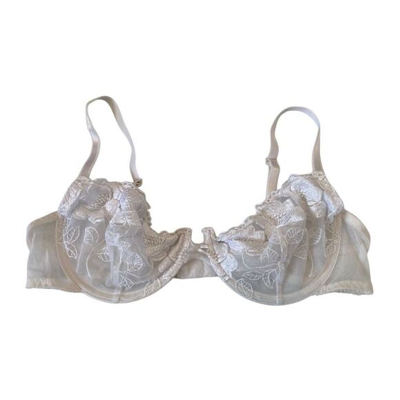 Rene Rofe Lingerie Lace Bra 36B Underwire Unpadded Sexy Floral Flower Everyday - Picture 6 of 11